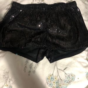 super cute black sequin shorts